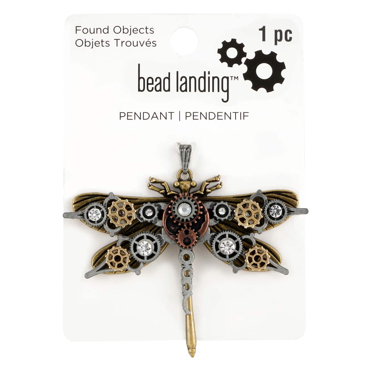 12 Pack: Found Objects Clockwork Dragonfly Pendant by Bead Landing™